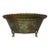 Large Chinese Antique Etched Brass Bowl For Sale