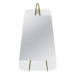Vienna Brass Wall Mirror by Carl Auböck, Austria, 1950s For Sale