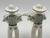 1990s Emilia Castillo "The Couple" Bisque Porcelain & Sterling Silver Salt Cellars - 4 pcs For Sale - Image 10 of 18