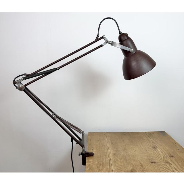 Vintage Brown Architect Table Lamp from Napako, 1950s For Sale - Image 14 of 18