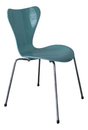 Series 7 Chair by Arne Jacobsen Tiffany Blue Edition by Jwolf Studio Refinished from Fritz Hansen