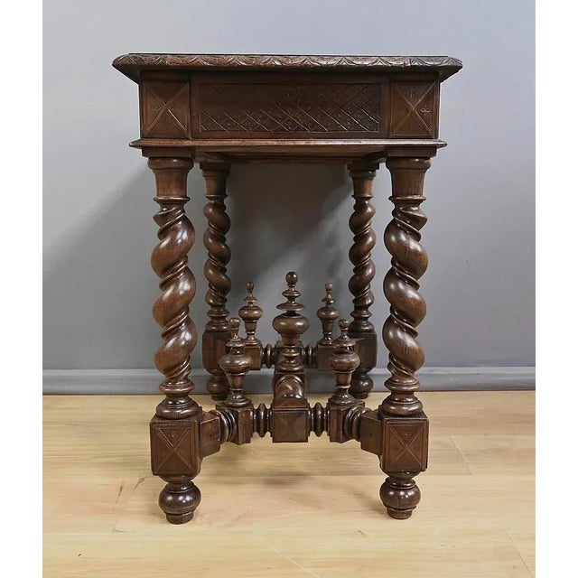 Small Louis XIII Desk in Oak For Sale - Image 14 of 18