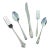 Single Setting Mismatched Vintage Silver Plated Flatware Full 5 Piece Table Setting for One For Sale