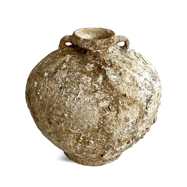 Late 19th Century Antique Small Ocean Coastal Earthware Pot For Sale - Image 5 of 8