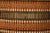 Wood Large Maria Kipp Lampshade With Black, Sienna, and Burnt Orange Stripes, 1960s For Sale - Image 7 of 9