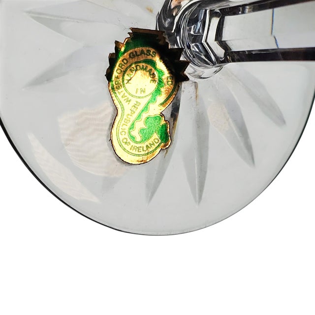 Late 20th Century Waterford Lismore Hand Cut Crystal Hock Wine Glass For Sale - Image 9 of 10