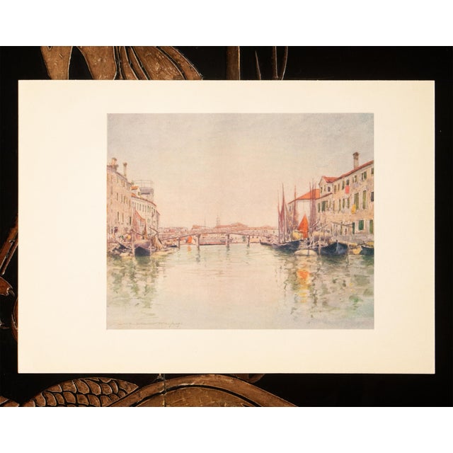 1912 Mortimer Menpes "Canal in Giudecca Island", Original Full-Color Print of Venice For Sale - Image 4 of 6