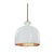 Regina Andrew Bianca Ceramic Pendant in Gloss White and Gold For Sale In Detroit - Image 6 of 6