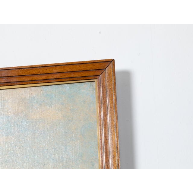 American Oil on Canvas Framed Painting Depicting a Horse Race by Lewis John Shonborn For Sale - Image 3 of 9