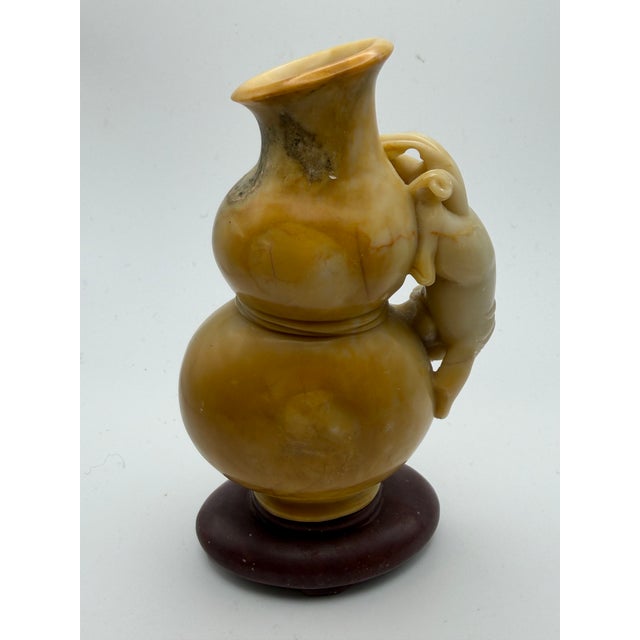 1950s Vintage Soapstone Carving Eith Mythical Creature For Sale - Image 5 of 12