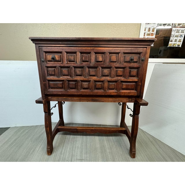 Spanish Bargueño Secretary Desk With Drawers For Sale - Image 11 of 12