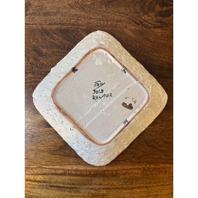 Aldo Londi 1950s Early Aldo Londi for Raymor Ceramic Volcanic Glaze Ashtray, Italy For Sale - Image 4 of 6