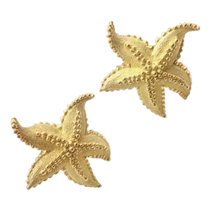 Vintage Tiffany & Co. Starfish 18k Yellow Gold Large Earrings - 2 Pieces