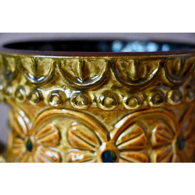 1970s Scandinavian Brutalist Planters in Fat Lava from Bay Keramik, 1970s, Set of 2 For Sale - Image 5 of 11