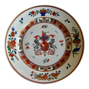 19th Century Chinese Export Duke of Norfolk Coat of Arm Dinner Plate