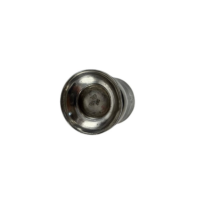 Metal Antique French Paris Large Sterling Silver Beaker Goblet or Cup | 18th C For Sale - Image 7 of 9