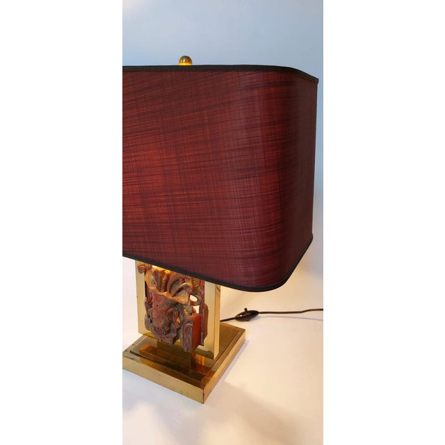 Hollywood Regency Brass Table Lamp For Sale - Image 17 of 18