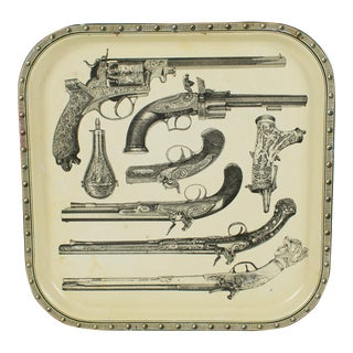 1960s Pistol Barware Serving Tray Attributed to Piero Fornasetti For Sale
