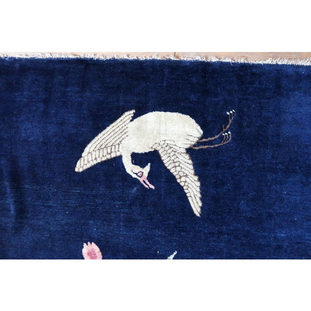 1890s, Antique Chinese Peking Rug With Crane Design 3 X 5 For Sale - Image 13 of 14