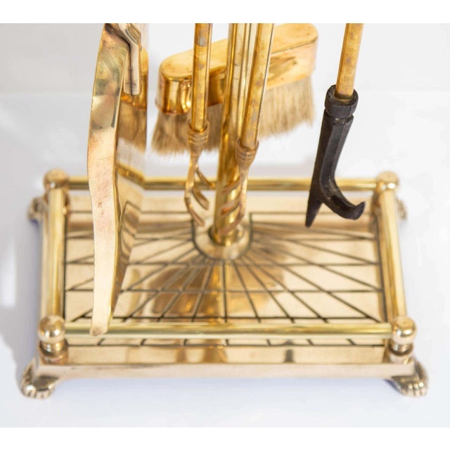 Vintage French Solid Brass Duck Head Fireplace Tool Set, Maison Jansen Style, 19 For Sale - Image 9 of 17