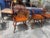 English 1950s Custom Kitchen Windsor Armchairs With Cushions, English Style- Set of 4 For Sale - Image 3 of 9