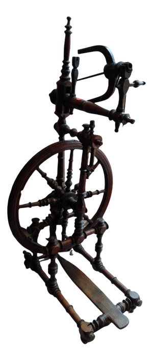 Walnut Spinning Wheel