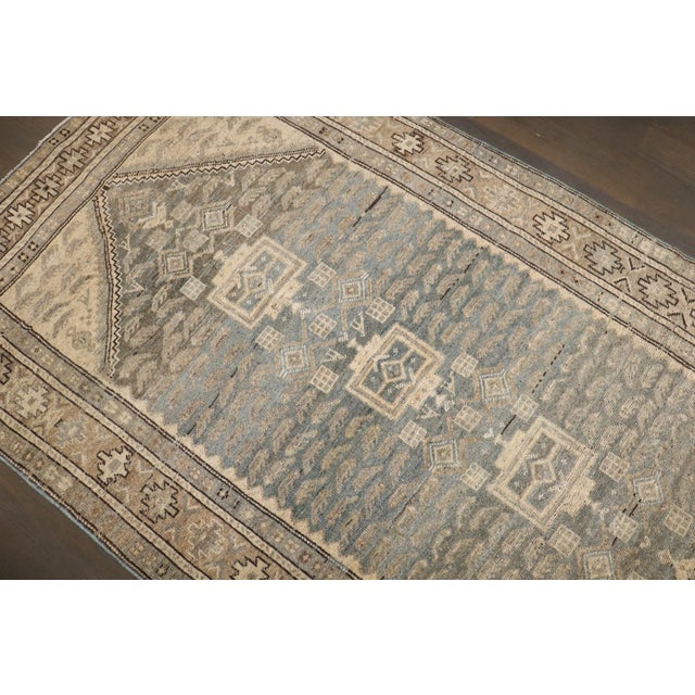 Gray Kurd Bidjar Blue Gray Rug no. j5184 For Sale - Image 8 of 9
