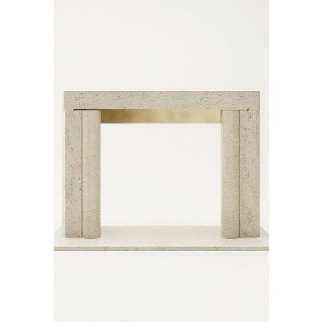 Impero Fireplace by Andrea Bonini Limited Edition Dimensions: D 51 x W 100 x H 130 cm. Materials: Travertine marble and...