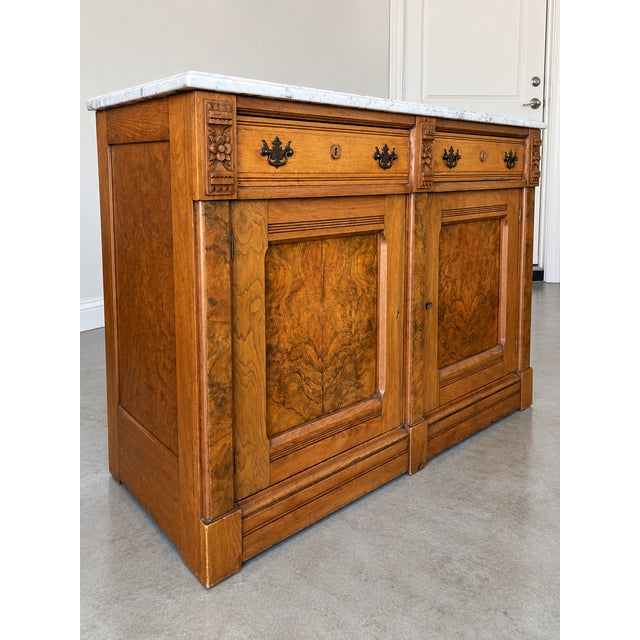 French Country Marble Top Sideboard For Sale - Image 3 of 11