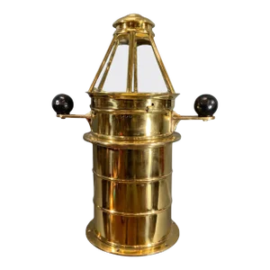 Outstanding Solid Brass Yacht Binnacle circa 1920