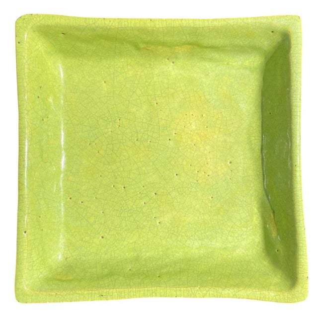 A striking mid-century ceramic plate by California studio potter Barbara Willis, celebrated for her innovative forms and...