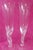 Vintage Faberge "Kissing Doves "champagne flutes. The glass is a clear hand Blown Bowl atop of a frosted stem intricately...