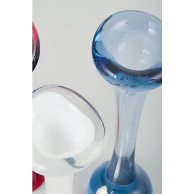 Sculptural Glass Vases from Mantorp Glasbuk and Skånska Glasbruket, 1970s, Set of 3 For Sale - Image 3 of 6