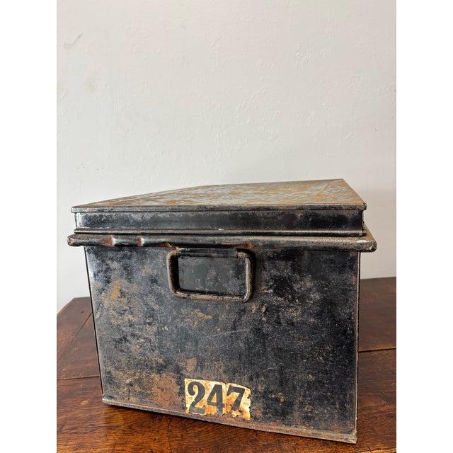 Early 20th Century Antique English Deed Box For Sale - Image 5 of 8