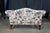 Late 20th Century Earls of High Point Chippendale Mahogany Camelback Settee Loveseat Crewel Fabric For Sale - Image 17 of 18