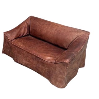 Vintage Leather 2-Seater Sofa, 1970s For Sale