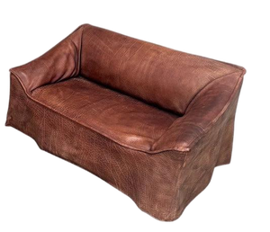 Vintage Leather 2-Seater Sofa, 1970s