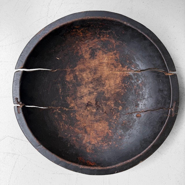 Antique Japanese Wooden Kibachi Bowl, 1900s For Sale - Image 4 of 10