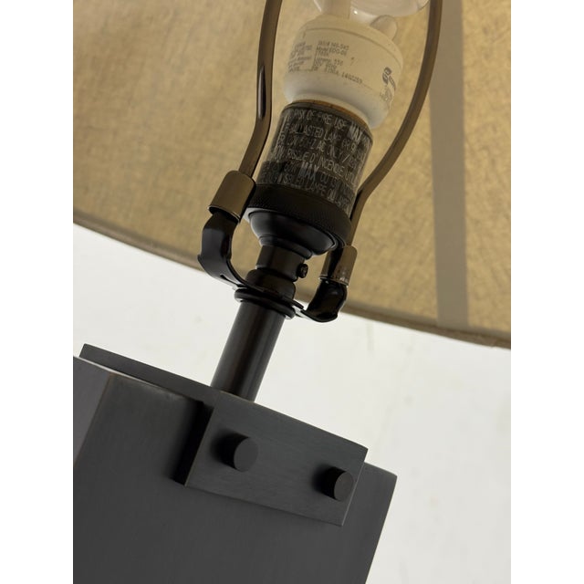 Restoration Hardware Rectangular Column Table Lamp For Sale In San Francisco - Image 6 of 12