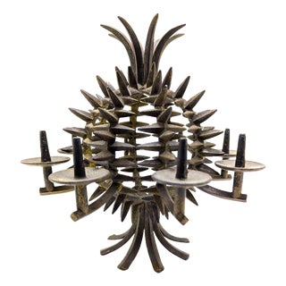 Candlestick Pineapple in Cast Iron by Jens H. Quistgaard for IHQ Danish Designs Ltd., Denmark, 1960 For Sale