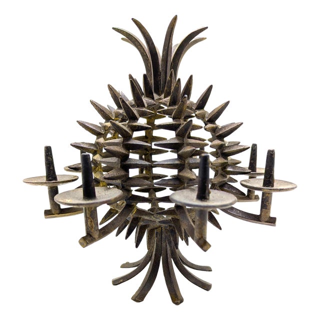 Candlestick Pineapple in Cast Iron by Jens H. Quistgaard for IHQ Danish Designs Ltd., Denmark, 1960 For Sale