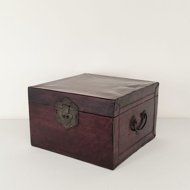 Chinese Chinese Pig Skin Lacquered Box, Circa 1880 For Sale - Image 3 of 8