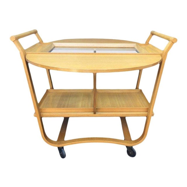 1950s Edward Wormley for Dunbar Model 4487 Mahogany Bar Cart. Usa 1950's. For Sale - Image 5 of 9