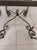 1970s Vintage Wrought Iron French Black End Table Beveled Glass Top Ornate Rectangular For Sale - Image 5 of 6