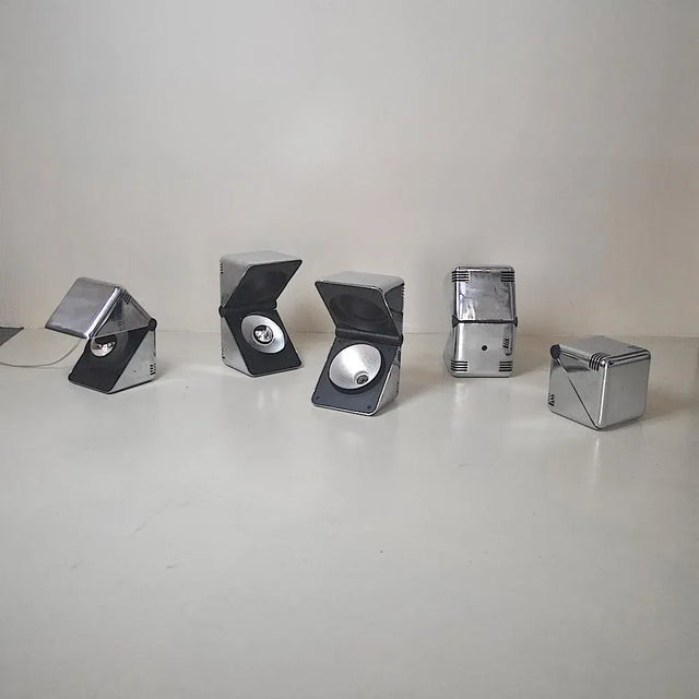 Space Age Italian Folding Table Lamps, 1970s, Set of 5, in Good conditions. Designed 1970 to 1979 European Plug (up to...