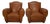 French Cognac Moustache Back Leather Club Chairs, 1950s, Set of 2 For Sale