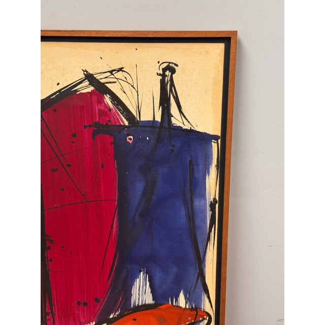 Sculpture Materials Rosamond A. Brown Abstract Mixed Media Painting, Framed For Sale - Image 7 of 12