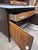 Antique Hoosier Style Farmhouse Cabinet With Glass Doors and Enamel Worktop For Sale - Image 9 of 11