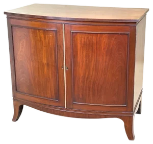Georgian Mahogany Dwarf Linen Press Cupboard, 1800