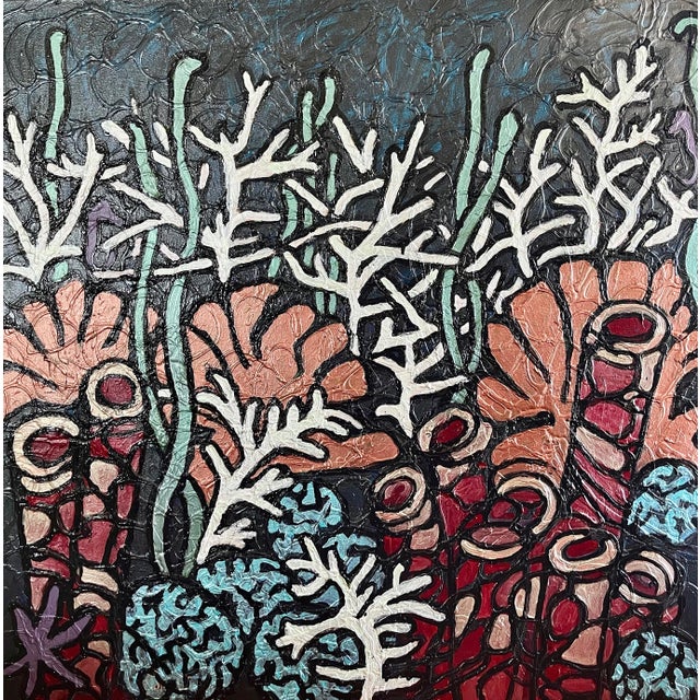 "Under the Sea" Contemporary Original Kaleidoscopic Perspective Series Landscape Acrylic Painting by Ron Curlee For Sale